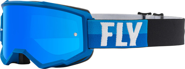 Fly Racing Zone Goggle Blue/Black W/Sky Blue Mir/Smk Lens W/Post Fla-058