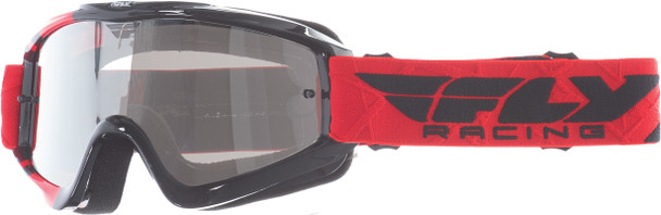 Fly Racing Zone Goggle Red/Black W/ Clear/Flash Chrome Lens 37-3020