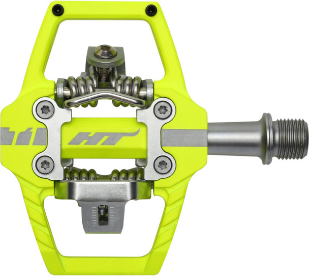 Ht Components T1-Sx Bmx Pedals Neon Yellow 68X84X17Mm Cleat Included 102001T1Sx301101