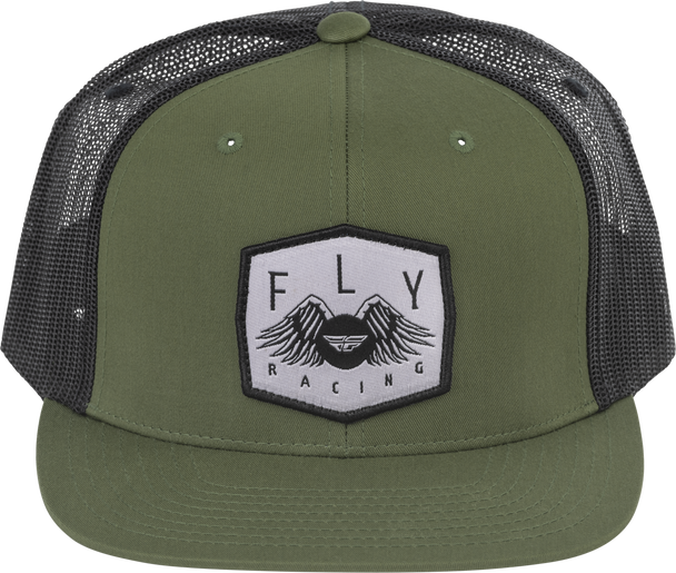 Fly Racing Youth Fly Freedom Trucker Hat Army Green 351-0065Y