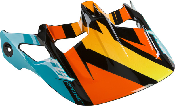 Fly Racing Werx Rival Helmet Visor Teal/Orange 73-92806