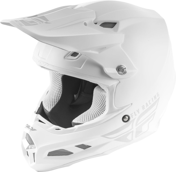 Fly Racing F2 Carbon Solid Helmet White Xs 73-4241-4