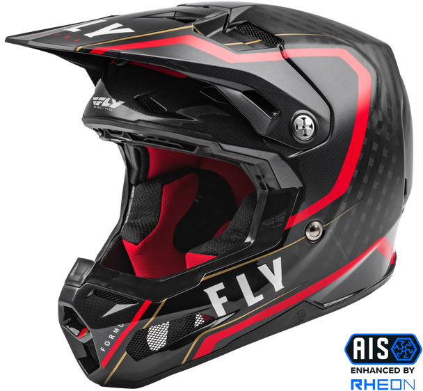 Fly Racing Formula Carbon Axon Helmet Black/Red Lg 73-4422L