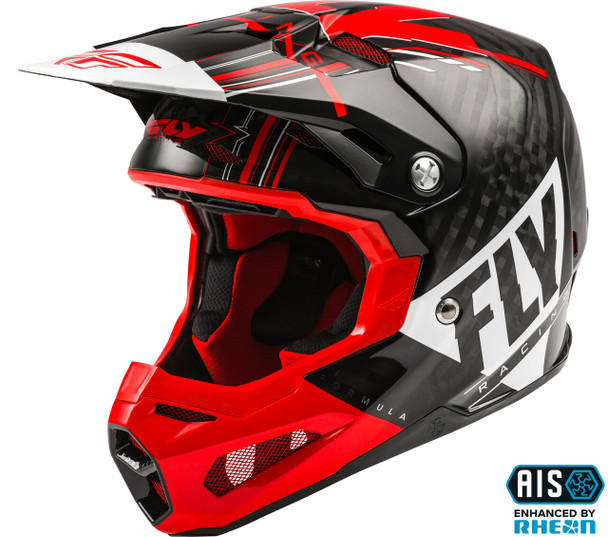 Fly Racing Formula Carbon Vector Helmet Red/White/Black Sm 73-4413S