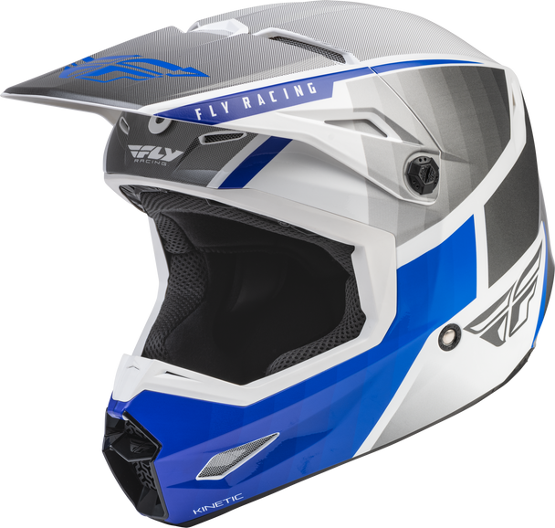 Fly Racing Kinetic Drift Helmet Blue/Charcoal/White Md 73-8641M