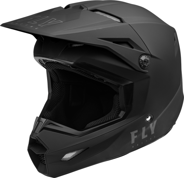 Fly Racing Kinetic Solid Helmet Matte Black Xl F73-3471X
