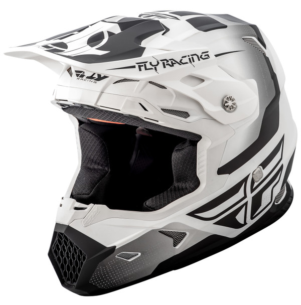 Fly Racing Toxin Original Helmet Matte White/Black Lg 73-8510L