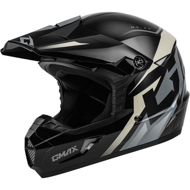 Gmax Mx-46 Compound Helmet Black/Grey/White Xs D3464453