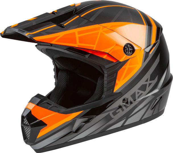 Gmax Mx-46 Off-Road Mega Helmet Black/Orange/Silver Xl D3461497