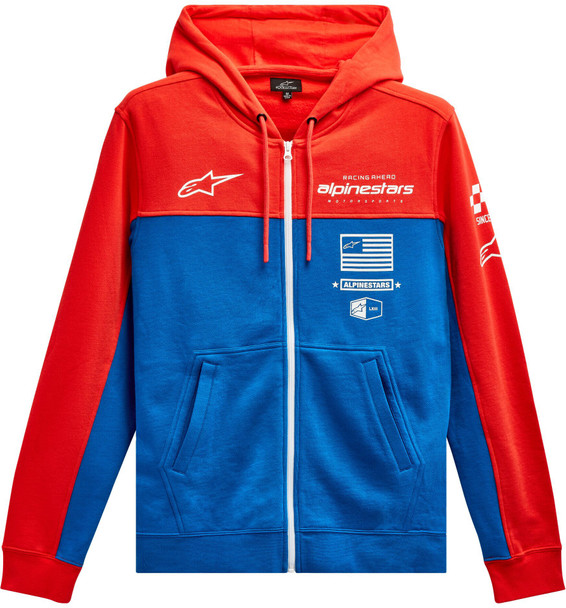 Alpinestars H Block Hoodie Wrm Rd/Brght Bl Md 1213-51070-3171-M