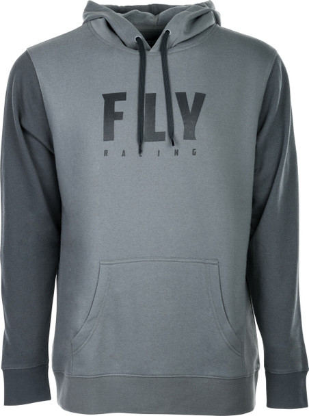 Fly Racing Fly Badge Pullover Hoodie Grey Sm 354-0251S