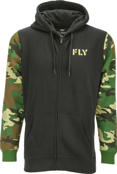 Fly Racing Fly Camo Zip Up Hoodie Camo/Black Lg 354-0254L