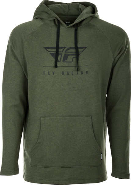 Fly Racing Fly Crest Hoodie Military Green Lg 354-0249L