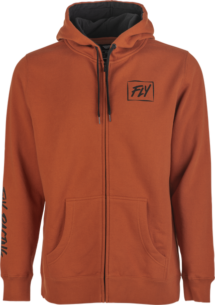 Fly Racing Fly Lite Zip Up Hoodie Rust Md 354-0172M