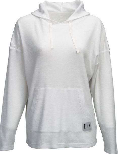 Fly Racing Women'S Fly Oversized Thermal Hoodie White Sm 358-0141S