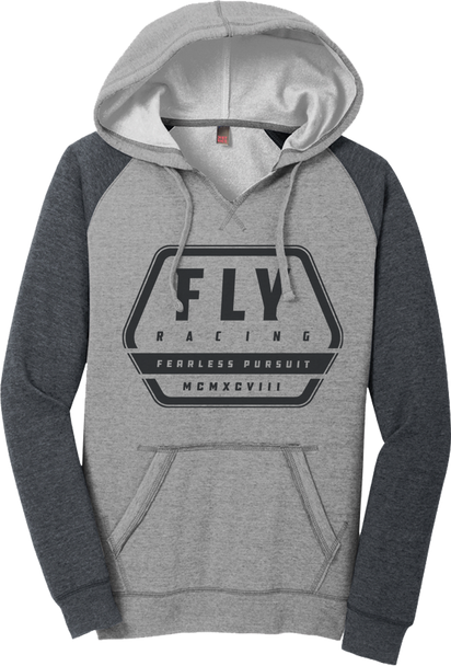Fly Racing Women'S Fly Track Hoodie Grey Heather/Charcoal 2X 358-00852X