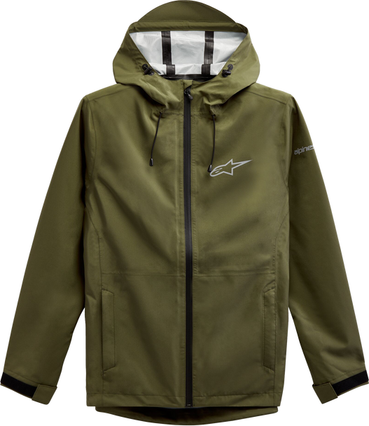 Alpinestars Omni Rain Jacket Military Green Lg 1232-11010-690-L