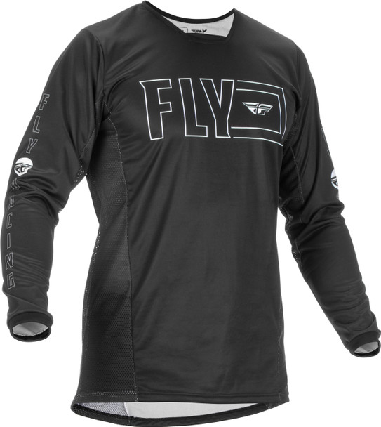 Fly Racing Kinetic Fuel Jersey Black/White 2X 375-4202X
