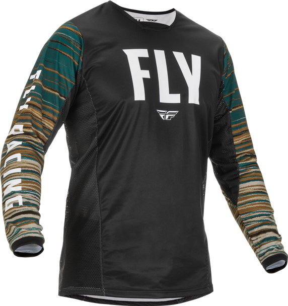 Fly Racing Kinetic Wave Jersey Black/Rum Md 375-520M