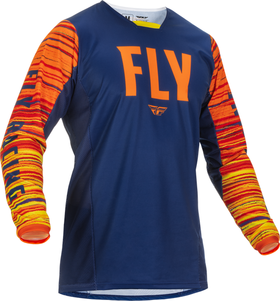 Fly Racing Kinetic Wave Jersey Navy/Orange Md 375-521M