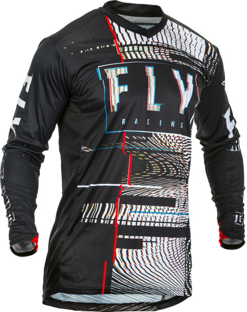 Fly Racing Lite Glitch Jersey Black/Red/Blue Xl 373-724X