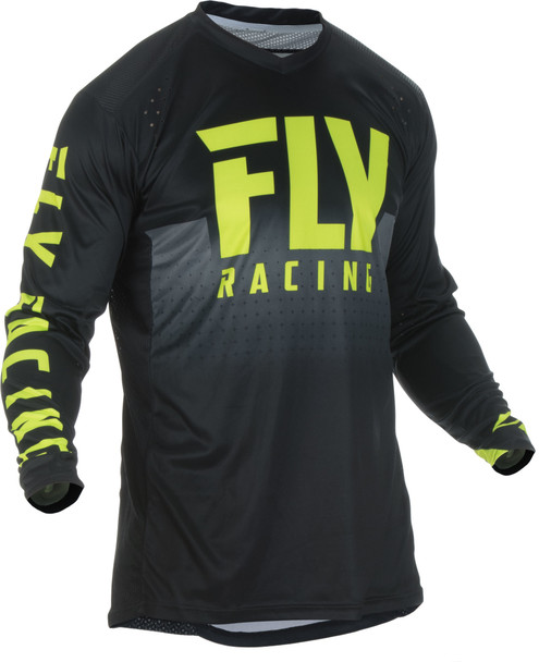 Fly Racing Lite Hydrogen Jersey Black/Hi-Vis 2X 372-7202X