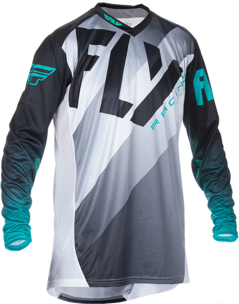 Fly Racing Lite Jersey Black/White/Teal X 370-720X