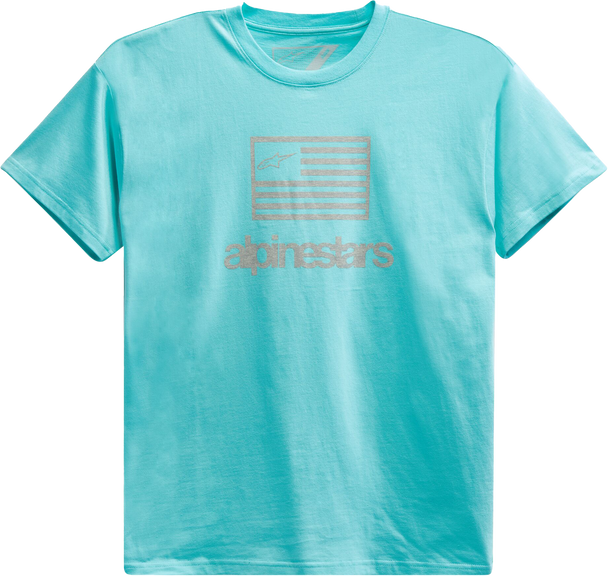 Alpinestars Flag Tee Lt Aqua 2X 1213-72620-7206-Xxl