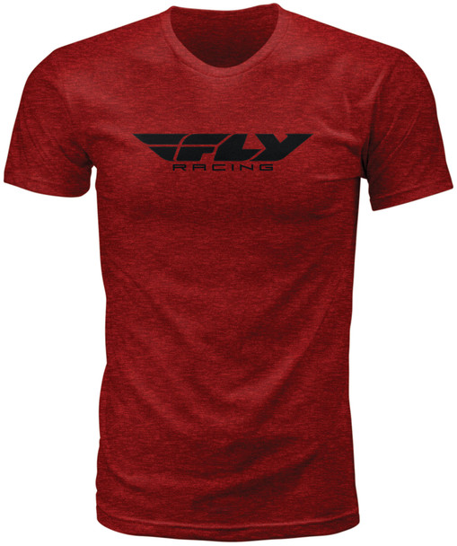 Fly Racing Fly Corporate Tee Blaze Red Heather Sm 352-0938S