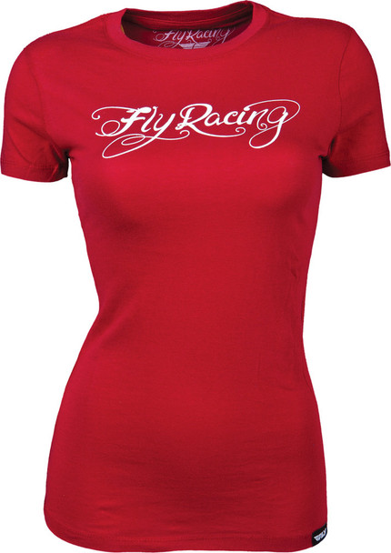 Fly Racing Logo Tee Red M 356-0142M