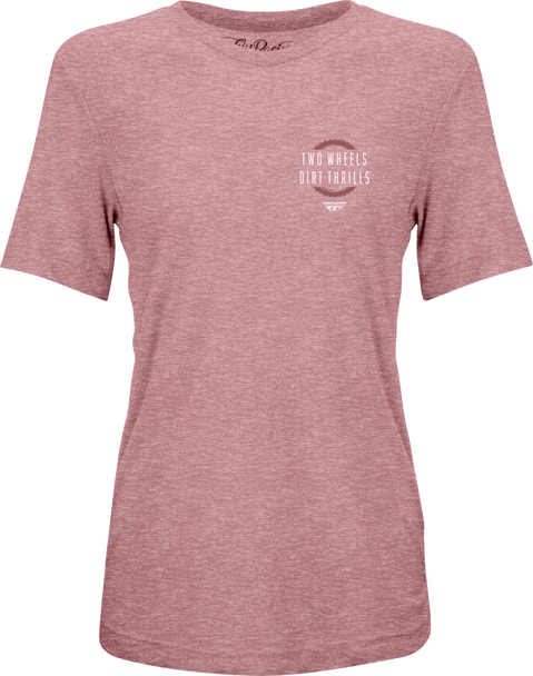 Fly Racing Women'S Fly Two Wheels Tee Mauve Heather Md 356-0062M