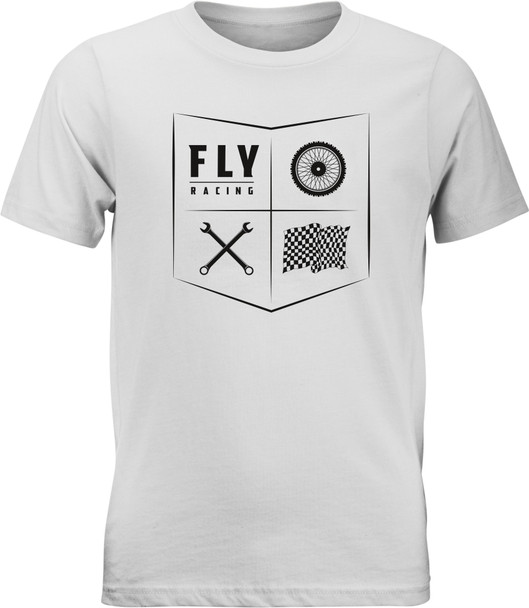 Fly Racing Youth Fly All Things Moto Tee White Yl 352-1206Yl
