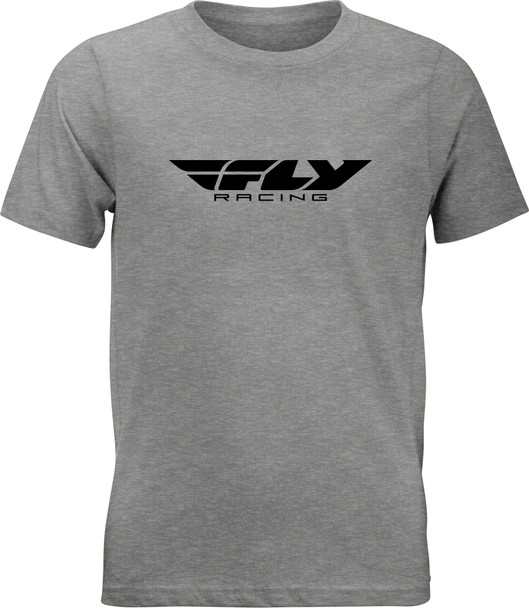 Fly Racing Youth Fly Corporate Tee Dark Grey Heather Ys 352-0657Ys