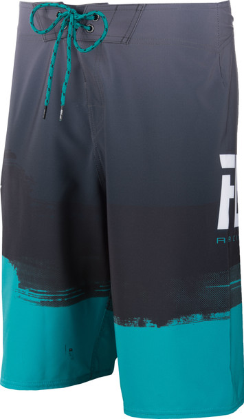 Fly Racing Fly Paint Slinger Boardshorts Black/Teal Sz 28 353-19528