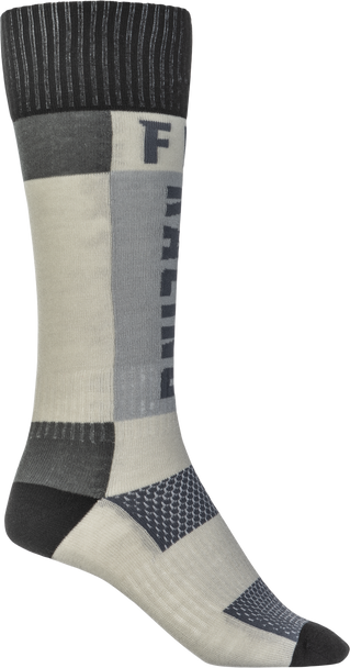 Fly Racing Mx Socks Thick Grey/Black Lg/Xl 350-0552L
