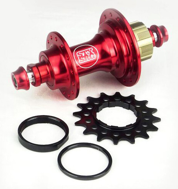 Staystrong Mini Rear Hub 28H Red Comes W/ 16T Cog U-Ss6509