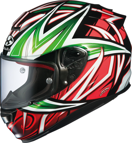Kabuto Rt-33 Veloce Helmet Black/Orange/Green Xs 7868069