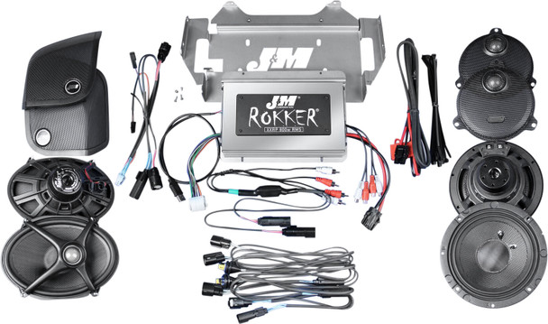 J&M Rokker Xxr 800W 4-Sp/Amp Kit 14-20 Flhx Xxrk-800Sp4-14Sg