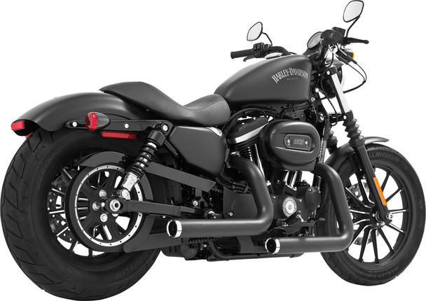 Freedom Staggered Duals Black W/Chrome Tip Sportster Hd00383