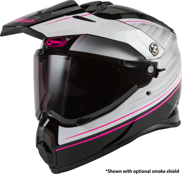 Gmax At-21 Adventure Raley Helmet Black/White/Pink Lg G1211406