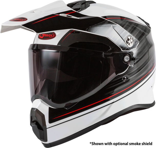 Gmax At-21 Adventure Raley Helmet White/Grey/Red Md G1211015