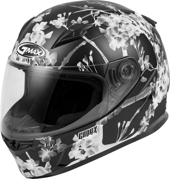 Gmax Ff-49 Full-Face Blossom Helmet Matte Black/White/Grey Sm F1496074