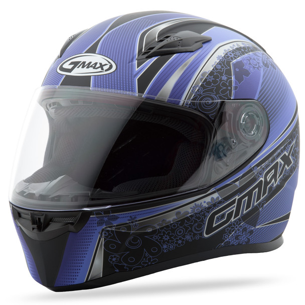 Gmax Ff-49 Full-Face Elegance Helmet Matte Black/Purple Lg G7492596 Tc-22F