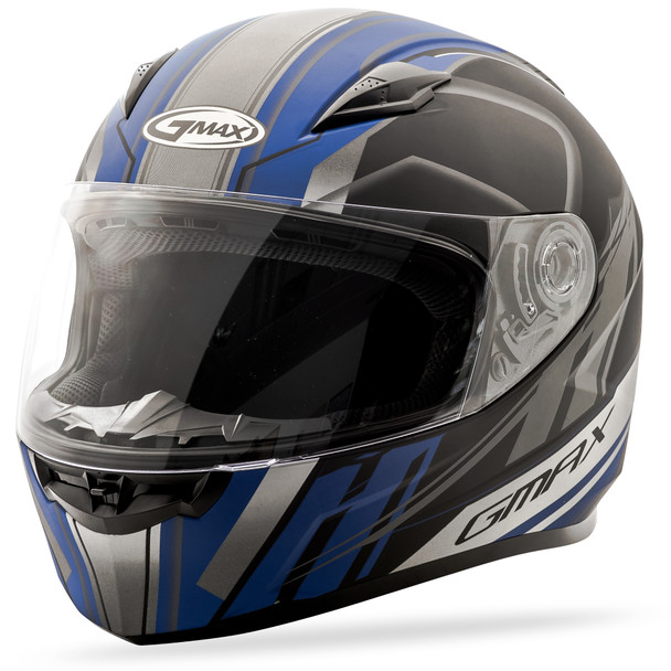 Gmax Ff-49 Full-Face Rogue Helmet Matte White/Blue Sm G7493214 F.Tc-2