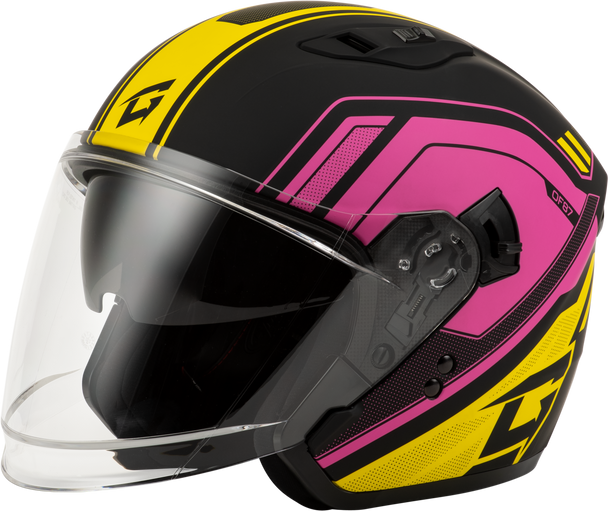 Gmax Of-87 Duke Helmet W/Led Matte Blk/Pink/Pur Lg 11871356