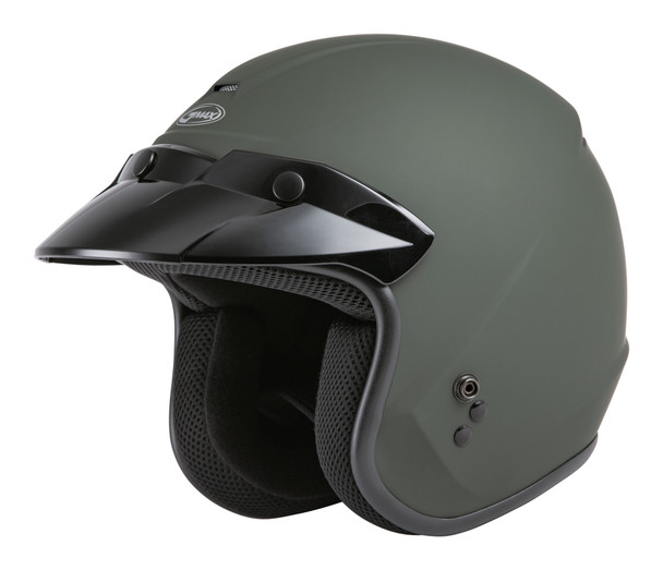 Gmax Youth Of-2Y Open-Face Helmet Matte Green Yl G1020712