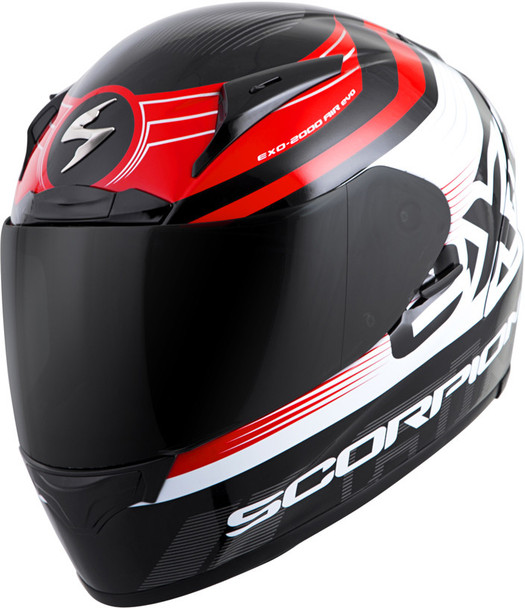 Scorpion Exo Exo-R2000 Full-Face Helmet Fortis Black/Red Lg 200-7245