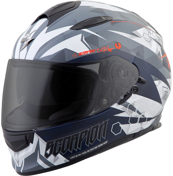 Scorpion Exo Exo-T510 Full-Face Helmet Cipher White Lg T51-1235