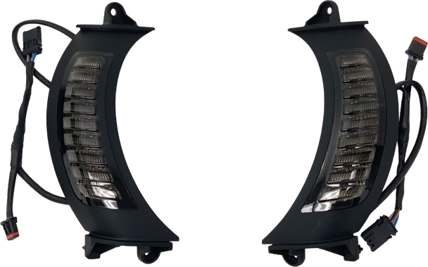 Letric Lighting Co Fltr Led Turnsignals Smoke/Blk Switchback White/Amber Llc-5Br-Ts