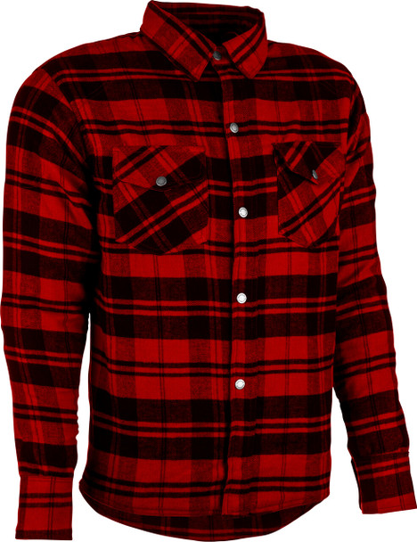 Highway 21 Marksman Flannel Le Black/Red 2X #6049 489-1198~6